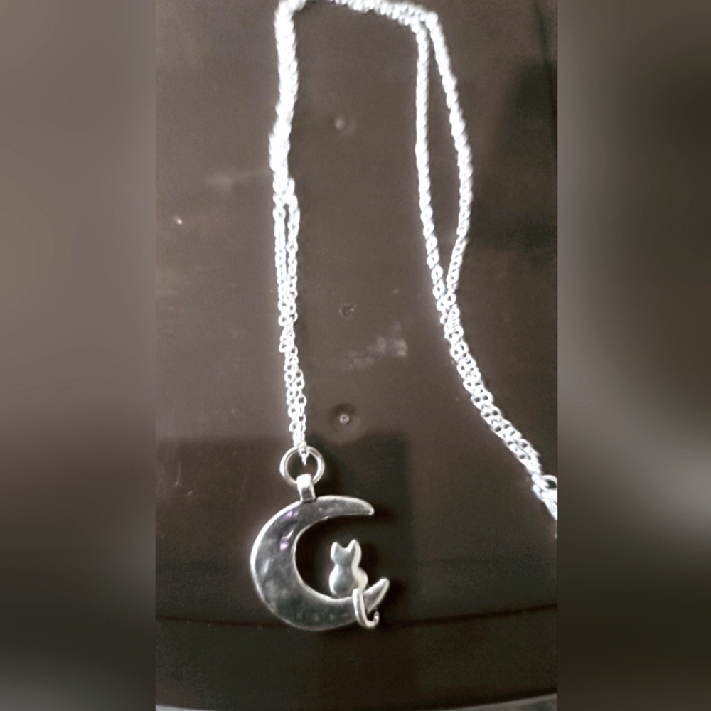 Cat Moon Necklace.